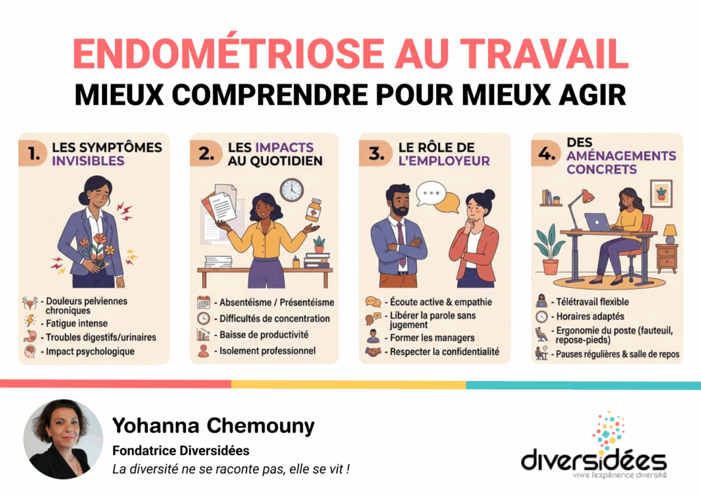 Endométriose au travail - infographie